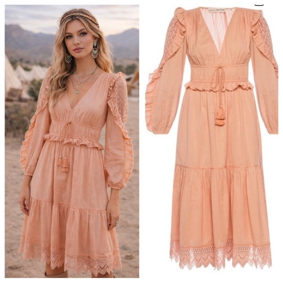 Ulla Johnson Dresses & Skirts - Ulla Johnson Sheila Embroidered Dress Pinkish-Peach 33386